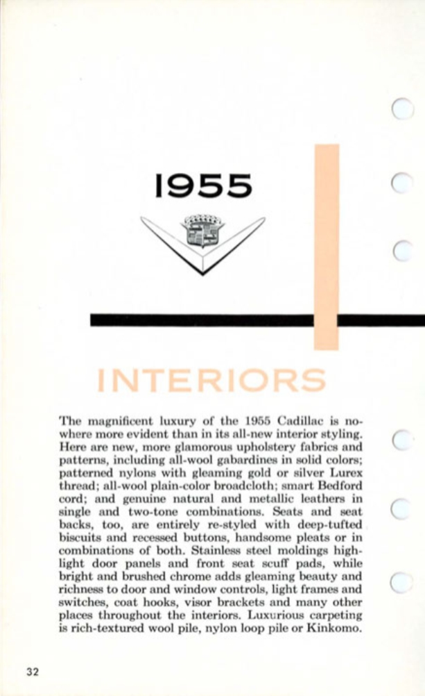 1955 Cadillac Salesmans Data Book Page 141
